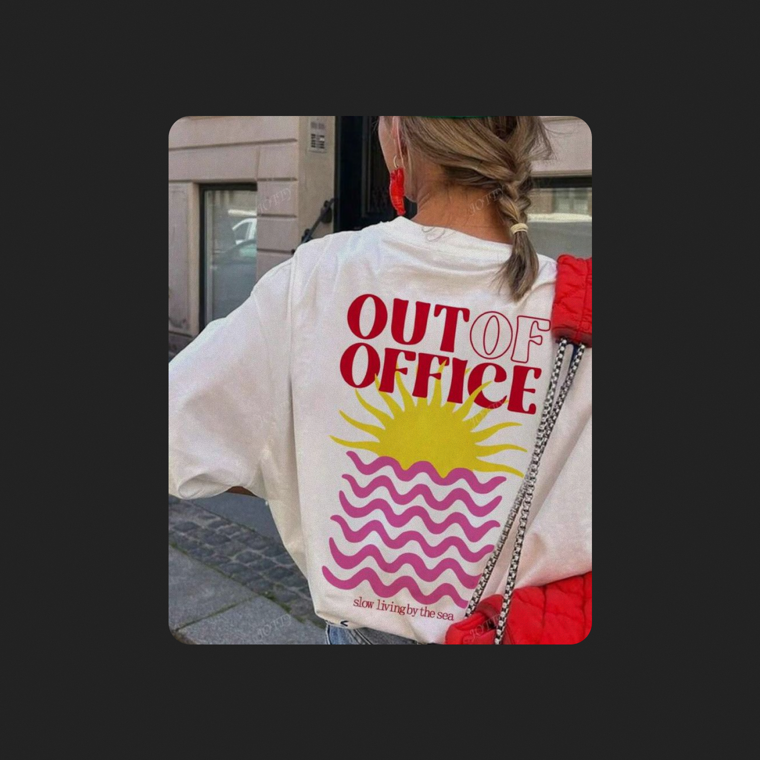 Slogan back-print tee